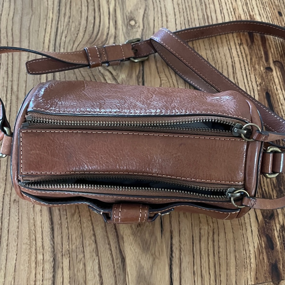 Frye Tan Leather Interior Label Crossbody - Picture 2 of 8